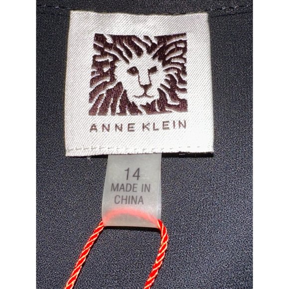 Anne Klein Colorblock Sleeveless Shell, Size 14 - White & Black - Picture 10 of 16